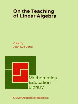 cover image of On the Teaching of Linear Algebra